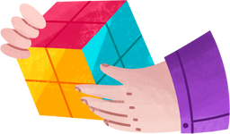 Rubik's cube illustration